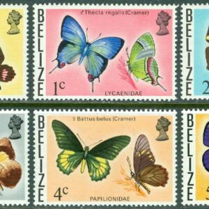 Belize – M  330-335 X Fjärilar, 6 ol */**