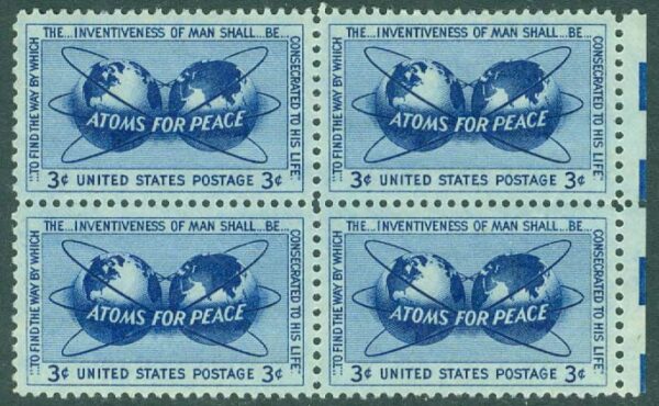 USA - M  691 Atomkraft för fred, 4-block kpl **