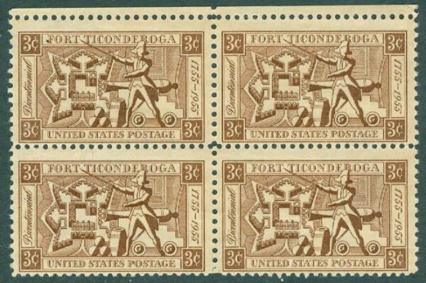 USA - M  692 Fort Ticonderoga 200 år, 4-block kpl **
