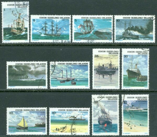 Cocos Islands - M   20-31 Fartyg, 12 kpl stpl