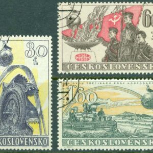Tjeckoslovakien – M 1065-1067 10-årsdagen av kuppen i februari 1948, 3 kpl stpl