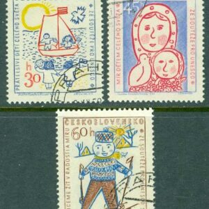 Tjeckoslovakien – M 1106-1108 UNESCO, 3 kpl stpl