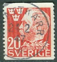 F  372A Nobel 20 öre. SKATTKÄRR 24.2.47  (S/Vär)