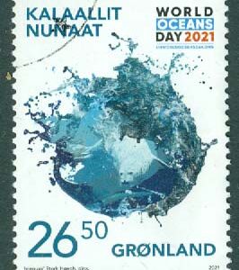 Grönland – F  798 Världshavsdagen, 1 kpl stpl