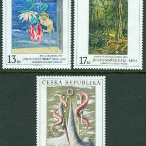 Tjeckien – M  236-238 Målningar från Nationalgalleriet, 3 kpl **