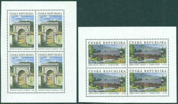 Tjeckien - M  218-219 Hembygdens skönhet, 2 miniark kpl **