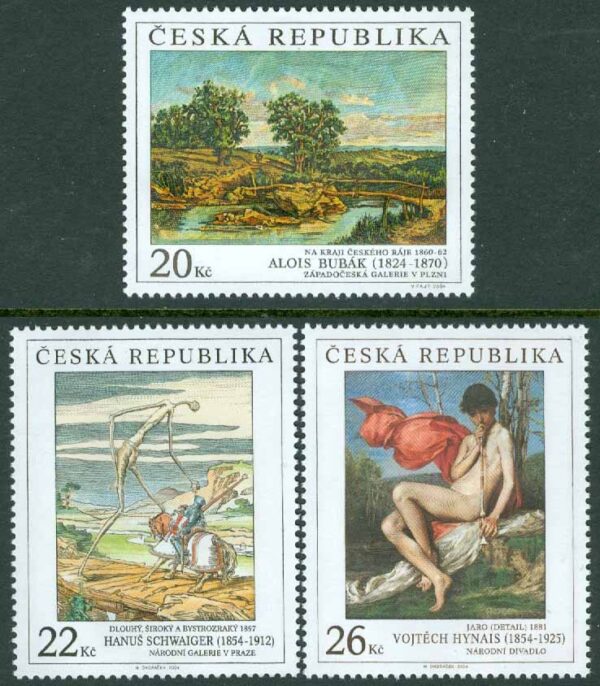 Tjeckien - M  416-418 Målningar från Nationalgalleriet, 3 kpl **