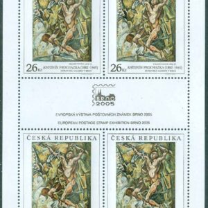 Tjeckien – M  390 Internationell frimärksutställning BRNO 2005, miniark kpl **