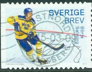 F 2940 Hockeyhjältar. Börje Salming. Prakt POSTNORD ROSERSBERG 2015-03-09  (B/U)