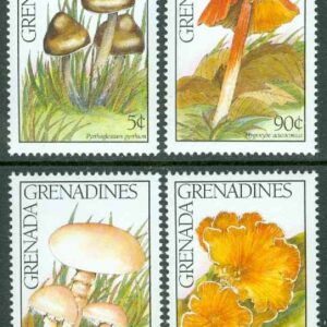 Grenada Grenadines – M 1442, 1445-1446, 1449 Svampar, 4 ol **
