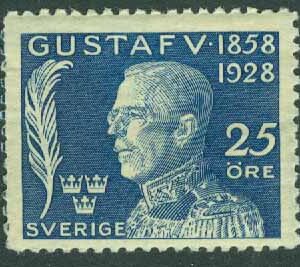 Sverige – F  230 Gustaf V 70 år, 25 öre **