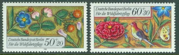 Berlin - M  744-745 Välfärd, miniatyrer, 2 ol **