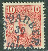 F   82 Medaljong 10 öre. KOPPARBERG 30.1 191?  (T/Väs)