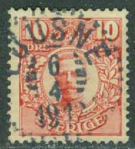 F   82 Medaljong 10 öre. LJUSNE 6.4 1912  (X/Häl)