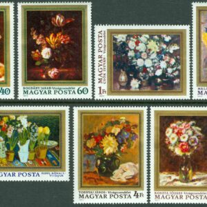 Ungern – M 3192-3198A Blomstermålningar, 7 kpl **