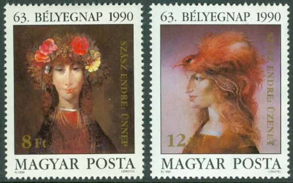 Ungern - M 4107-4108A Frimärkets Dag 1990, 2 kpl **