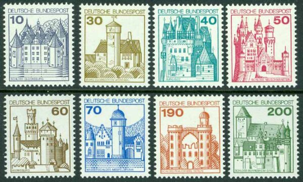Tyskland - M  913-920 Slott och borgar, 8 kpl **