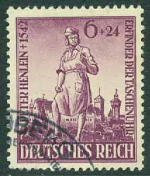 Deutsches Reich – M  819 Peter Henlein (1480-1542), fickurets uppfinnare, 1 kpl stpl