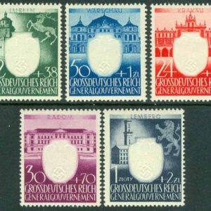 Generalguvernementet – M  105-109 NSDAP i Generalguvernementet 3 år, 5 kpl **