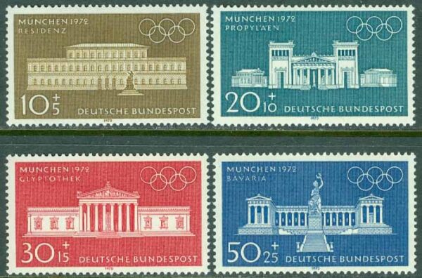 Tyskland - M  624-627 OS i München 1972, 4 kpl **
