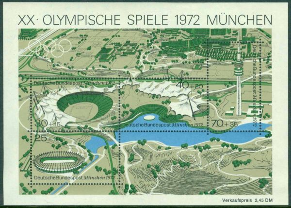 Tyskland - M BL    7 OS i München 1972, block **