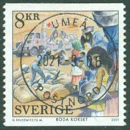 F 2264 Nobels fredspris 100 år. Praktstpl UMEÅ POSTNORD 2021-9-06