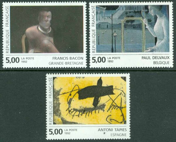 Frankrike - M 2927, 2929-2930 Samtida konst, 3 ol **