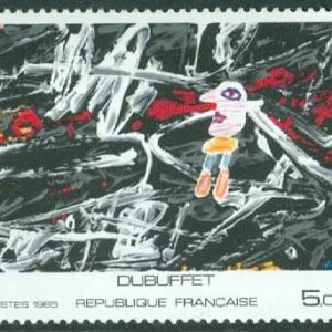 Frankrike – M 2513 Samtida konst. Målning av Jean Dubuffet, 1 kpl **