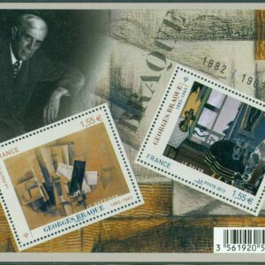 Frankrike – M BL 227 Målningar av Georges Braque (död 50 år), block kpl **