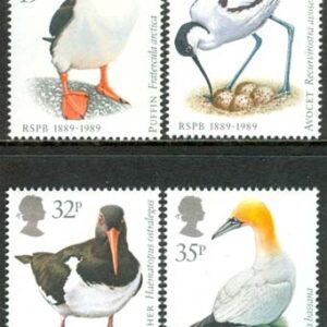 England – M 1185-1188 Kungl sällskapet för fågelskydd (RSPB) 100 år, 4 kpl **