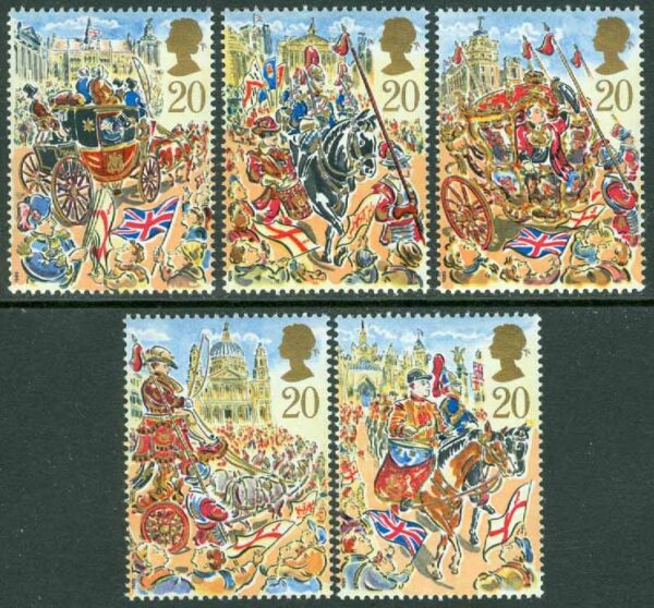 England - M 1230-1234 Ämbetet överborgmästare i London 800 år, 5 kpl **