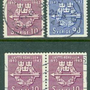 F  347-348 Skytterörelsen 50 år, 4 kpl inkl BB-par stpl