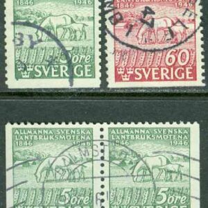 F  368-369 Svenska Lantbruksmötena 100 år, 4 kpl inkl BB-par stpl