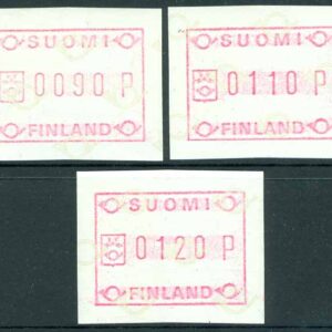 Finland – F EA.    1a-1c Frankeringsetiketter typ IA, 3 kpl **