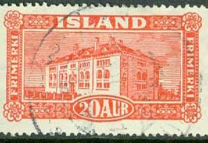 Island – F  170 Vyer och byggnader, 20 aur stpl