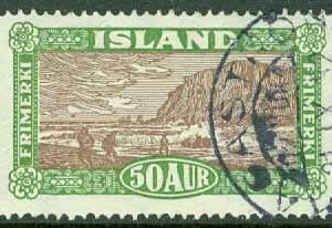 Island – F  172 Vyer och byggnader, 50 aur stpl