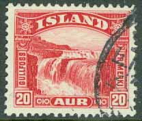 Island – F  195 C3 Gullfoss, 20 aur stpl