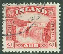 Island – F  195 C2 Gullfoss, 20 aur stpl