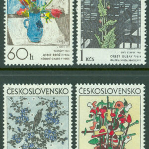 Tjeckoslovakien – M 2185-2188 Tjeckisk och slovakisk grafik, 4 kpl **
