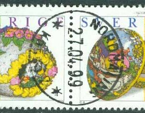 F 2113-2114 Glad Påsk, par kpl stpl NORDMALING 27.04.99  (AC/Å)