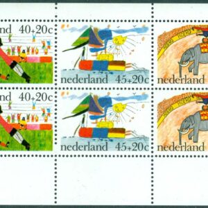 Nederländerna – M BL  15 Voor het Kind 1976. Barnteckningar, block **