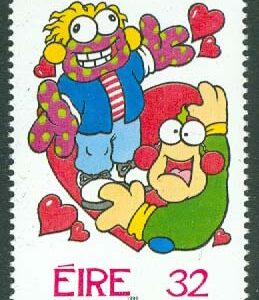 Irland – M  929D Hälsningsfrimärke. TV-serien Ziz och Zag från planeten Zog, 32 P **