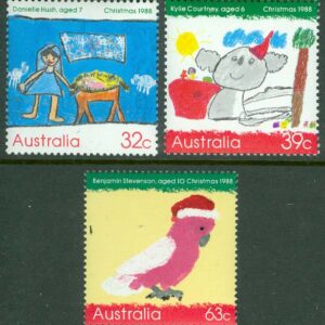 Australien – M 1135-1137 Jul 1988 – Barnteckningar, 3 kpl **
