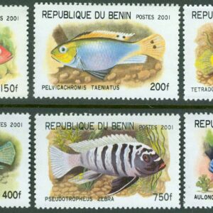 Benin – M XLI-XLVI Afrikanska fiskar, 6 kpl **