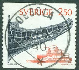 F 1624 Nya Vasamuséet 2.50 kr. Prakt OBBOLA 17.9.90  (AC/Vb)