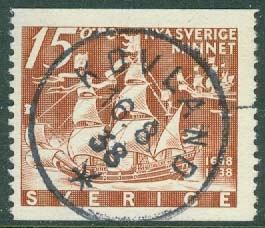 F  262A Nya Sverige-minnet. KOVLAND 16.8.38  (Y/M)