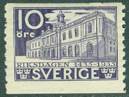 Sverige – F  241A Riksdagen 500 år, 10 öre *