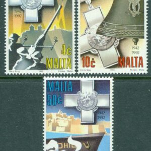 Malta – M  887-889 50-årsjubileum av tilldelningen av George’s Cross till civila malteser, 3 kpl **