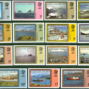 Falkland Islands Dep. – M   78-92 I Landskap – Vyer – Båtar – Pingviner, 15 kpl **, kht