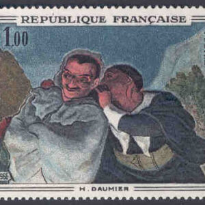Frankrike – M 1567 Crispin und Scapin, målning av H Daumier, 1 kpl **